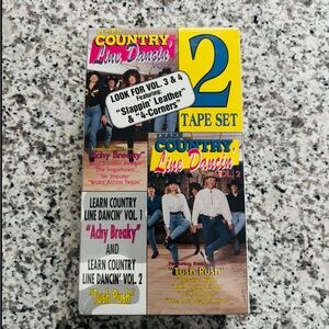 COUNTRY LINE DANCING VHS Tape Set, Volume 1 & 2
